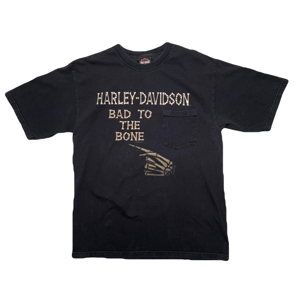 HARLEY-DAVIDSON ロンT Bad to the Bone Vintage 90s Harley Davidson Bad To The Bone Long Sleeve