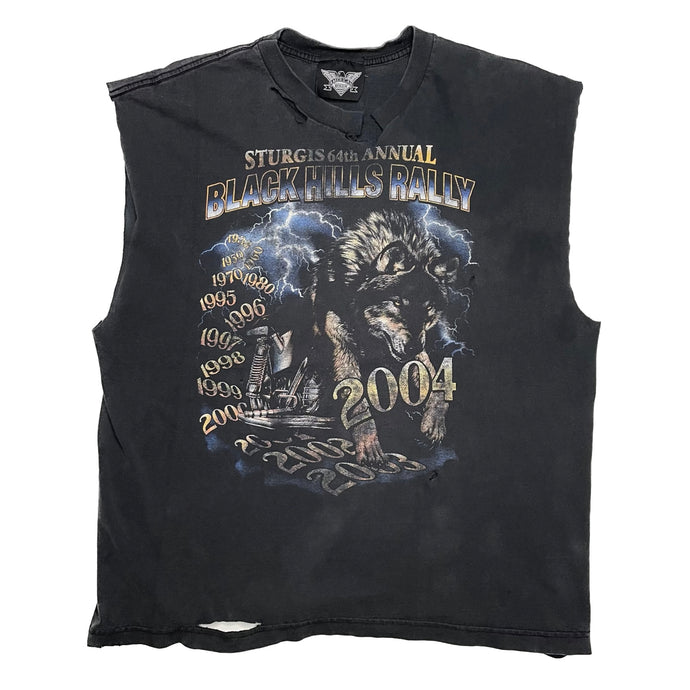 VINTAGE DISTRESSED STURGIS WOLF TANK