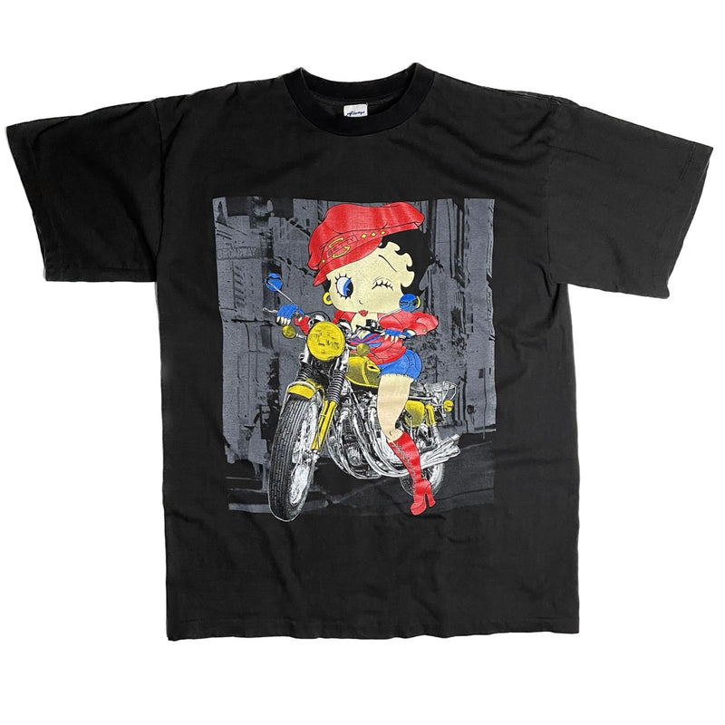 （50）Biker Betty Motor Cycle Club 長袖Tシャツ Amazon.com: Biker Betty Boop Flaming Motorcycle Women's Long