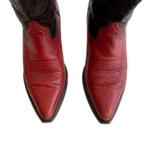 VINTAGE RED AND BLACK COWBOY BOOTS
