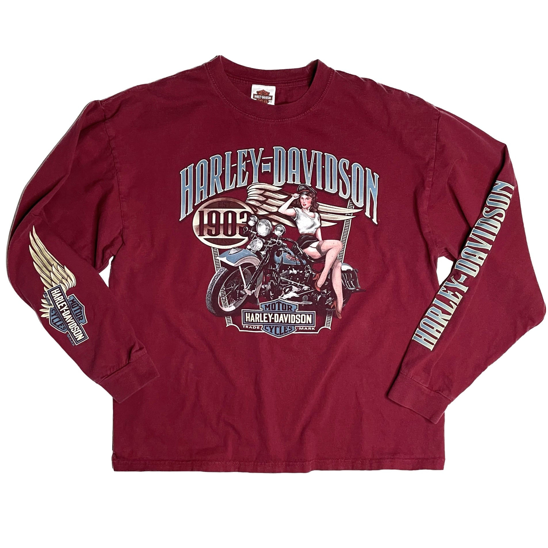 VINTAGE HARLEY DAVIDSON PIN UP LONG SLEEVE – SANFT