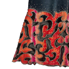 VINTAGE Y2K BEADED DENIM MIDI SKIRT