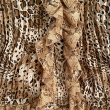 VINTAGE LEOPARD LACE RUFFLE BLOUSE