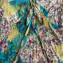 VINTAGE PRINTED RUFFLE BLOUSE
