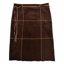 VINTAGE CORDUROY AND SUEDE MIDI SKIRT