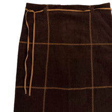 VINTAGE CORDUROY AND SUEDE MIDI SKIRT