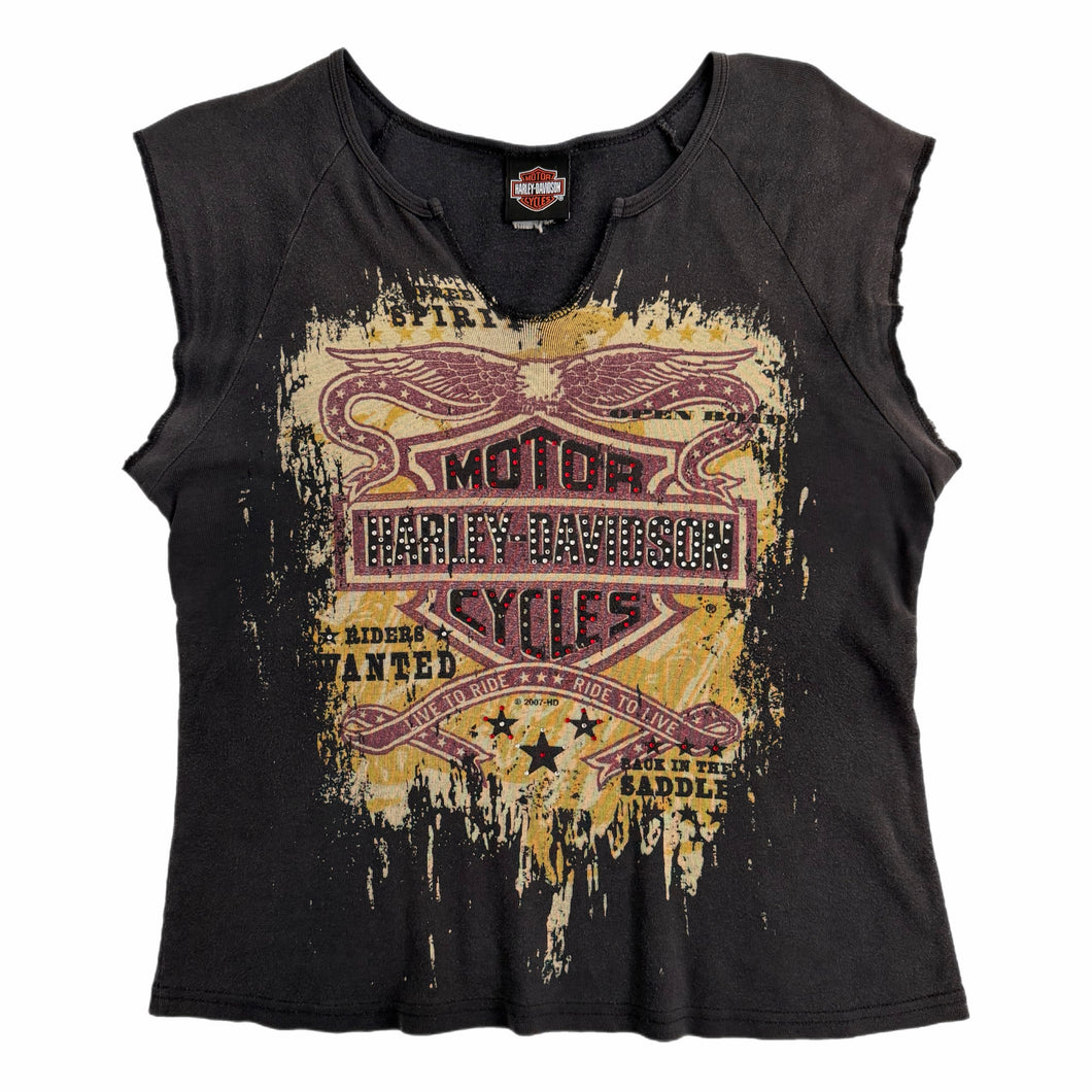 VINTAGE HARLEY RHINESTONE TEE