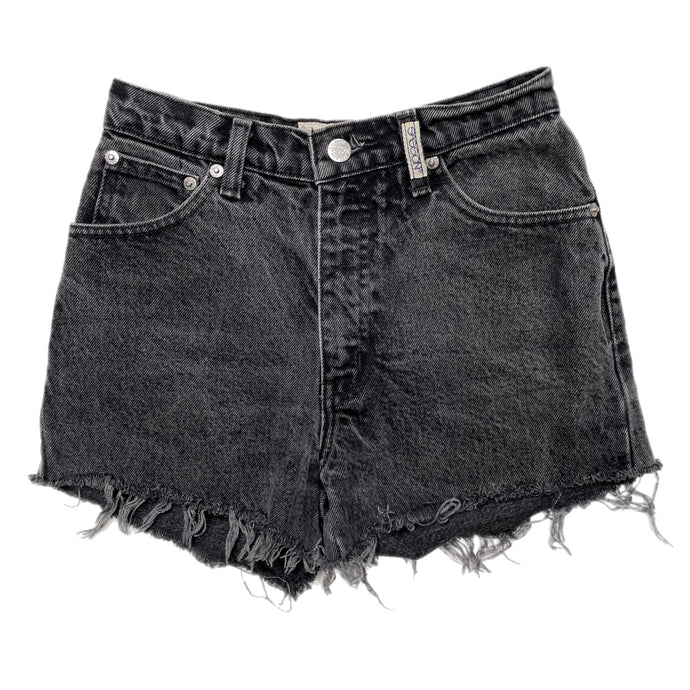 VINTAGE BLACK DENIM SHORTS