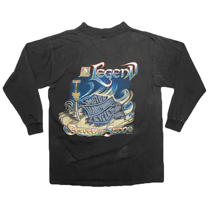 VINTAGE HARLEY A LEGEND CARVED IN STONE LONG SLEEVE