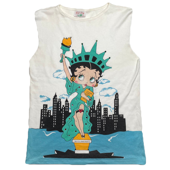 VINTAGE 80’S NEW YORK BETTY BOOP EMBELLISHED TANK