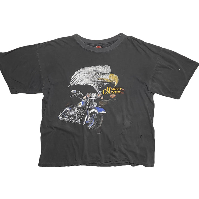 VINTAGE DISTRESSED HARLEY COUNTRY TEE