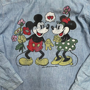 VINTAGE 70’S MICKEY & MINNIE BUTTON UP SHIRT