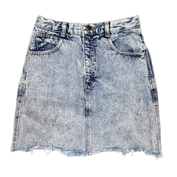 VINTAGE ACID WASH DENIM SKIRT