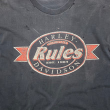 VINTAGE HARLEY RULES DISTRESSED TEE