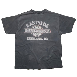 VINTAGE HARLEY RULES DISTRESSED TEE