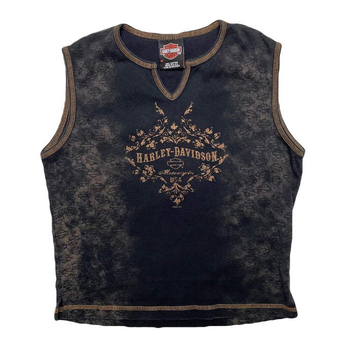 VINTAGE HARLEY ACID WASH CROP TANK