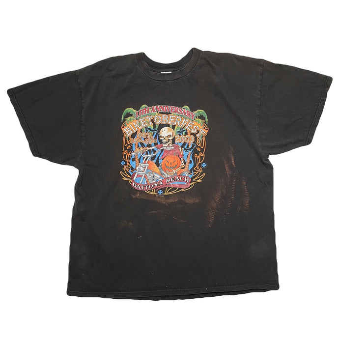 VINTAGE DISTRESSED HALLOWEEN BIKETOBERFEST TEE