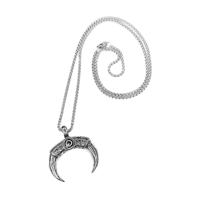 VINTAGE CRESCENT HORN NECKLACE