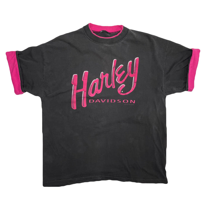 VINTAGE 90’S HARLEY DAVIDSON PINK TEE