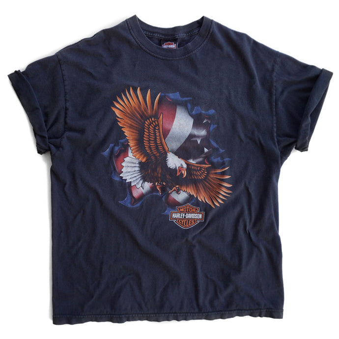 VINTAGE HARLEY AMERICAN FLAG EAGLE TEE