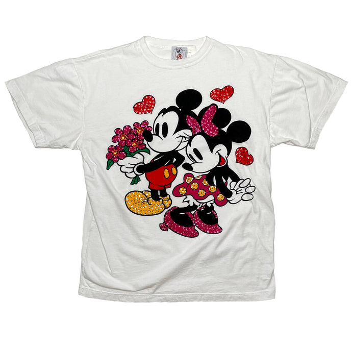 VINTAGE EMBELLISHED MICKEY & MINNIE TEE