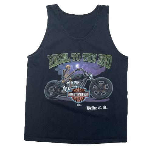 VINTAGE HARLEY REBEL TO THE END TANK