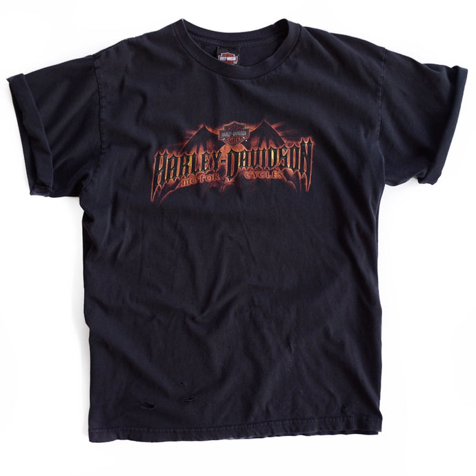 VINTAGE DISTRESSED HARLEY BAT TEE