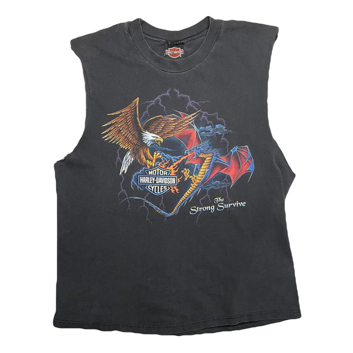 VINTAGE 90’S HARLEY DISTRESSED THE STRONG SURVIVE TANK