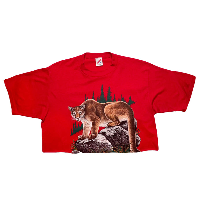 VINTAGE 80’S  MOUNTAIN LION CROP TEE
