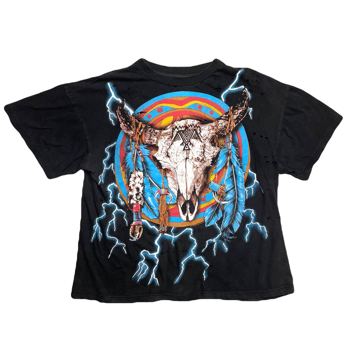 VINTAGE AMERICAN THUNDER DISTRESSED WESTERN TEE