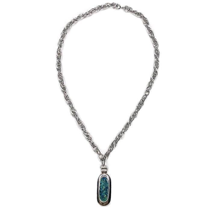 VINTAGE CRUSHED TURQUOISE NECKLACE