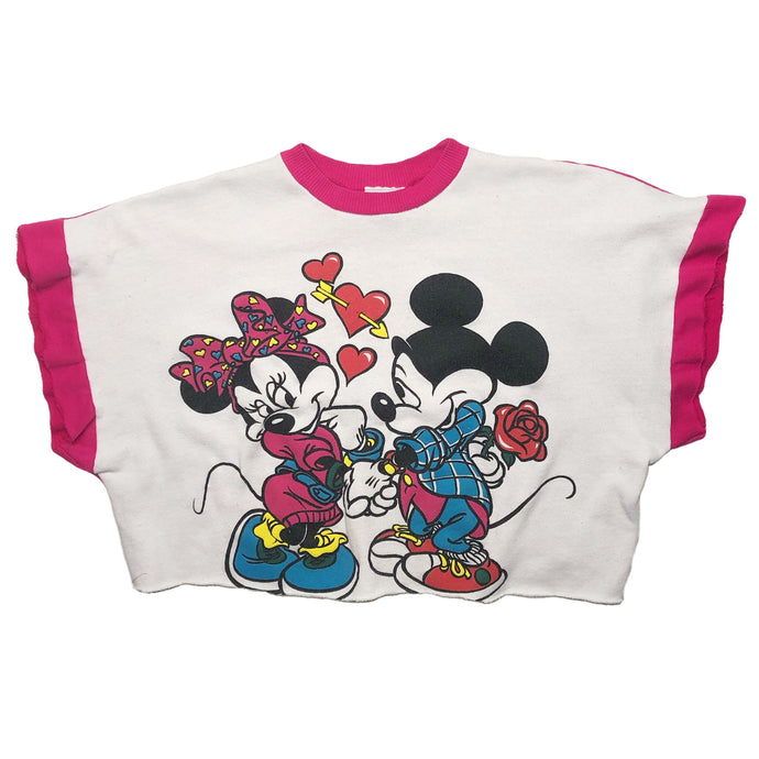 VINTAGE 80'S MICKEY & MINNIE LOVERS CROP TOP