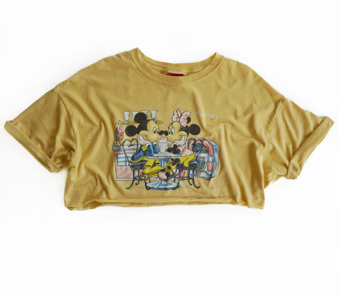 VINTAGE DATE NIGHT MICKEY & MINNIE CROP TEE