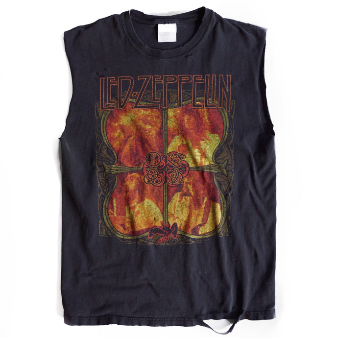 VINTAGE DISTRESSED LED ZEPPELIN MUSCLE TEE