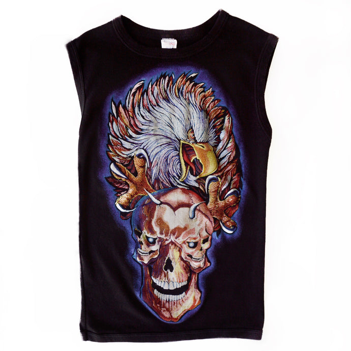VINTAGE 80'S SKULL & EAGLE TANK