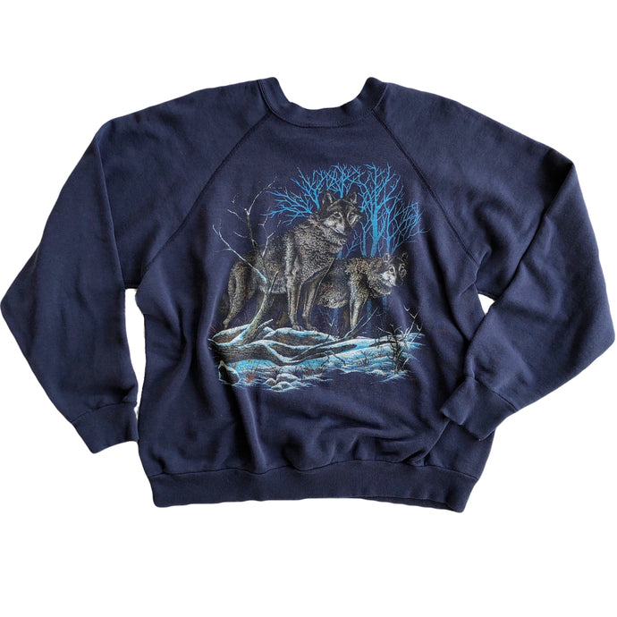 VINTAGE 80'S WOLF CREWNECK