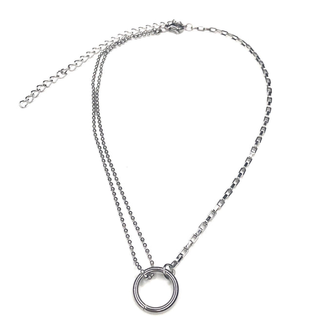 O RING CHAIN CHOKER NECKLACE