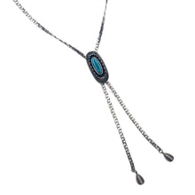 VINTAGE TURQUOISE LARIAT NECKLACE