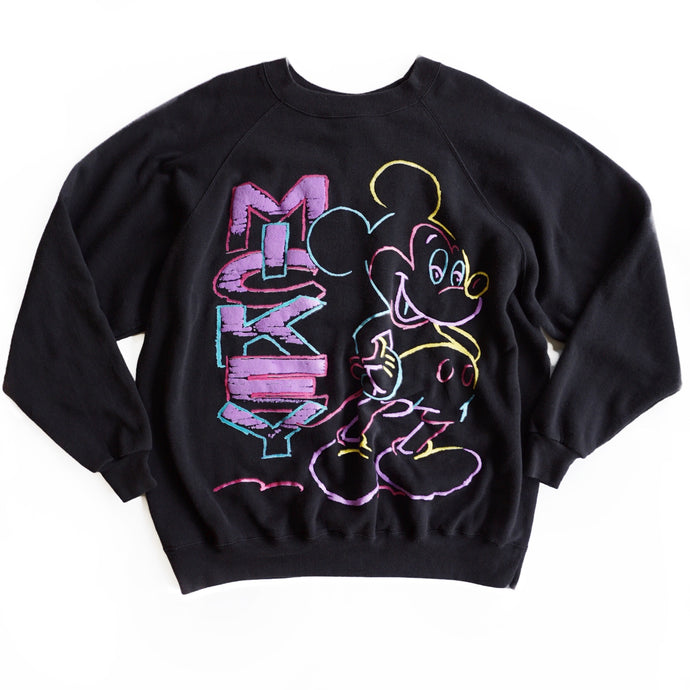 VINTAGE 90'S NEON MICKEY CREWNECK
