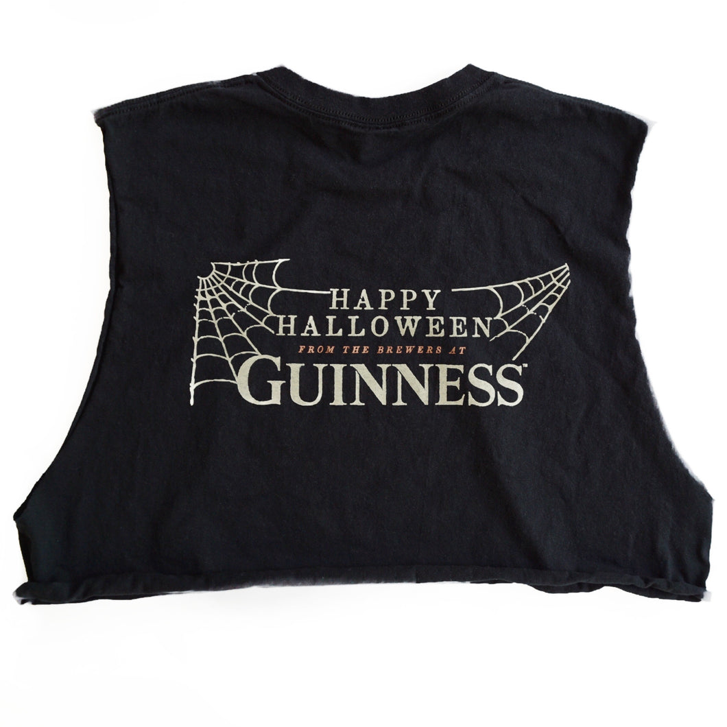VINTAGE HALLOWEEN GUINNESS CROPPED MUSCLE TEE