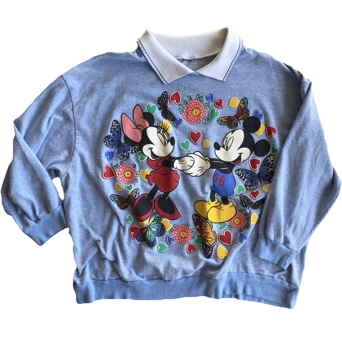VINTAGE COLLARED MICKEY & MINNIE CREWNECK