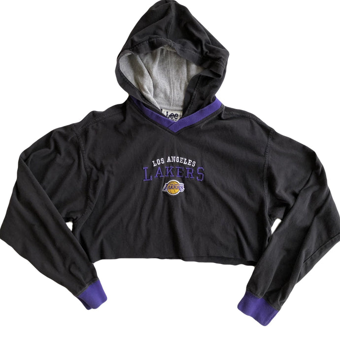 VINTAGE 90'S LAKERS CROPPED HOODIE