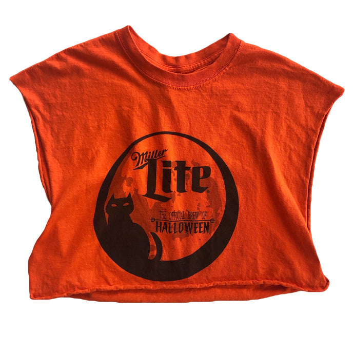 VINTAGE HALLOWEEN MILLER LITE CROP TANK