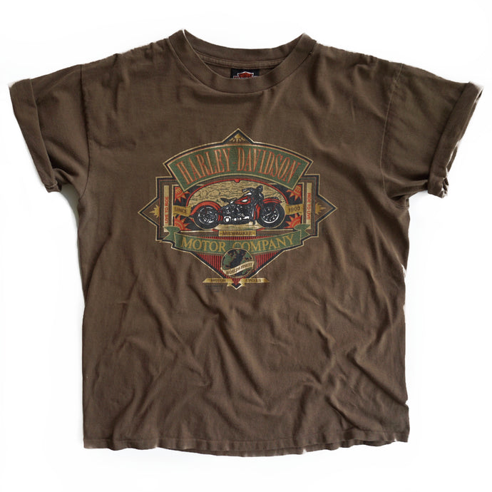 VINTAGE 90'S HARLEY RIDE TO LIVE 3D EMBLEM TEE