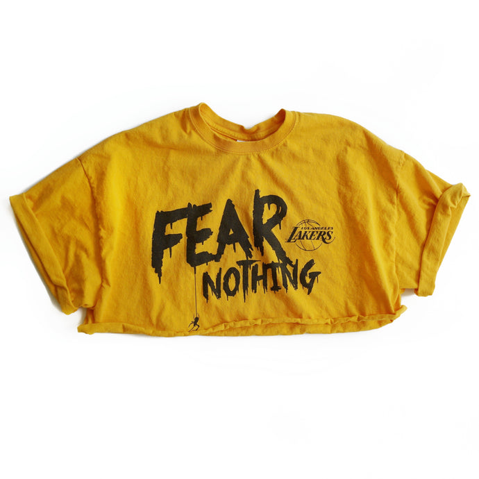 VINTAGE FEAR NOTHING LAKERS CROP TEE