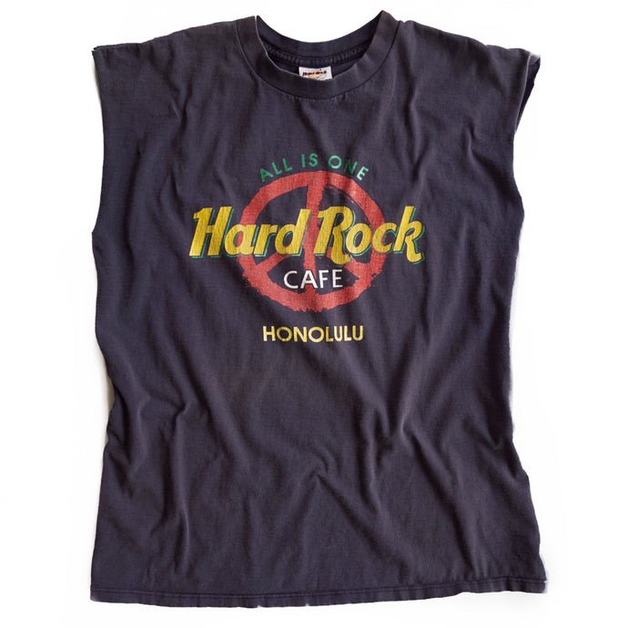 VINTAGE HARD ROCK ALL IS ONE MUSCLE TEE