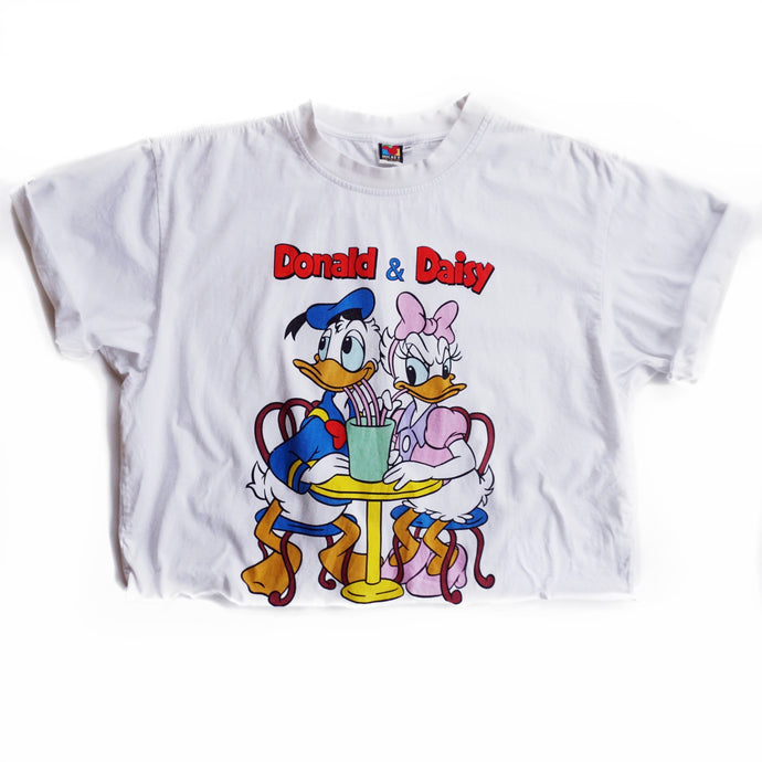 VINTAGE DONALD & DAISY CROP TEE