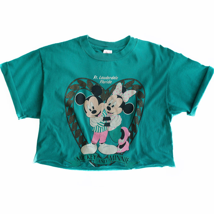 VINTAGE FLORIDA MICKEY & MINNIE CROP TEE