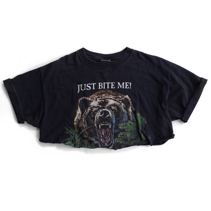 VINTAGE BITE ME CROP TEE